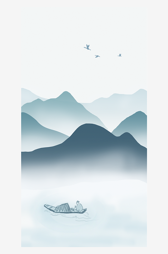 水墨中国风装饰画背景-众图网