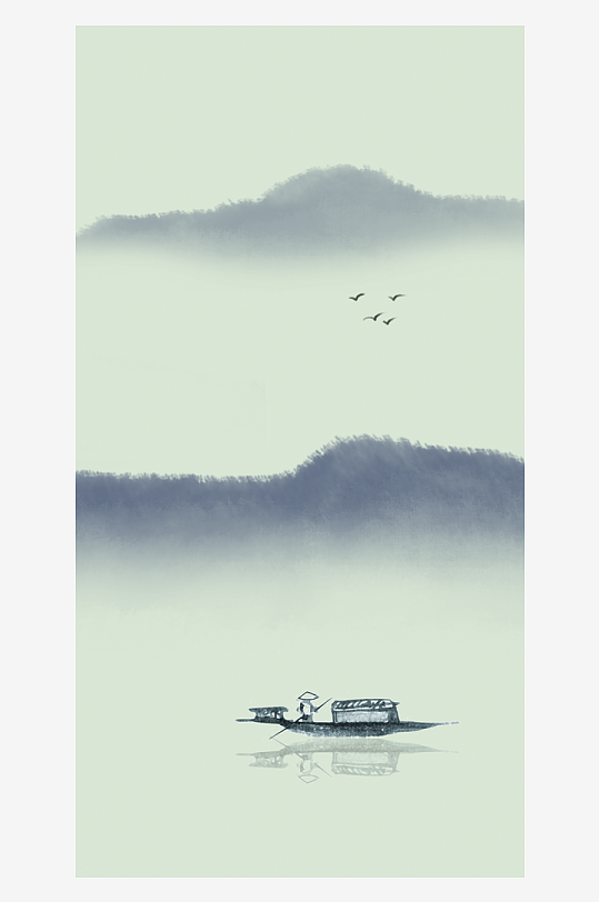 水墨中国风装饰画背景-众图网