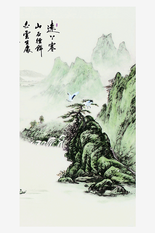 水墨中国风装饰画背景素材-众图网