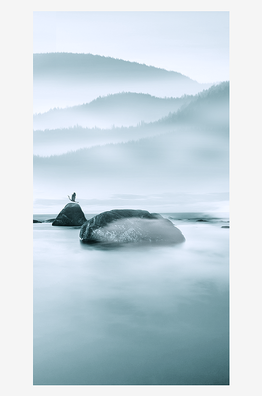 水墨中国风装饰画背景素材-众图网