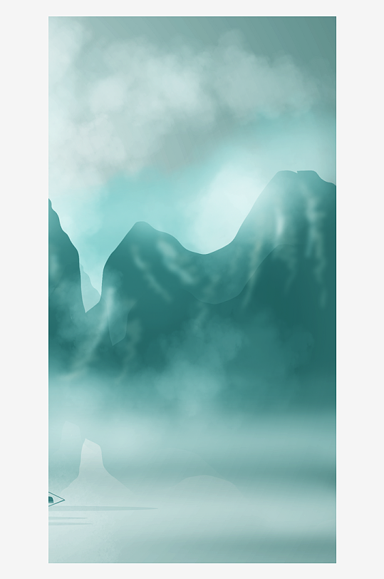 水墨中国风装饰画挂画-众图网