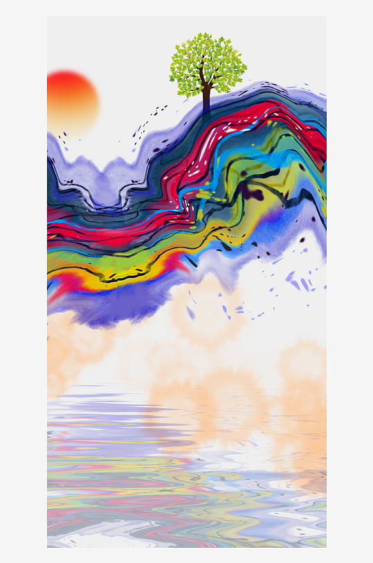 水墨中国风装饰画挂画-众图网