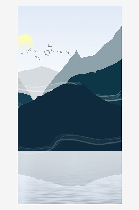 水墨中国风装饰画挂画-众图网