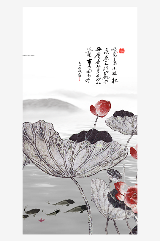 水墨中国风装饰画挂画-众图网