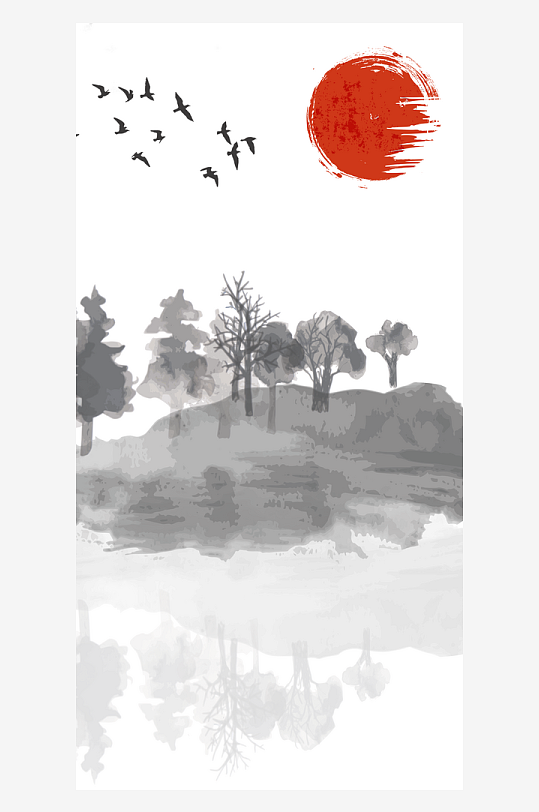 水墨中国风装饰画-众图网