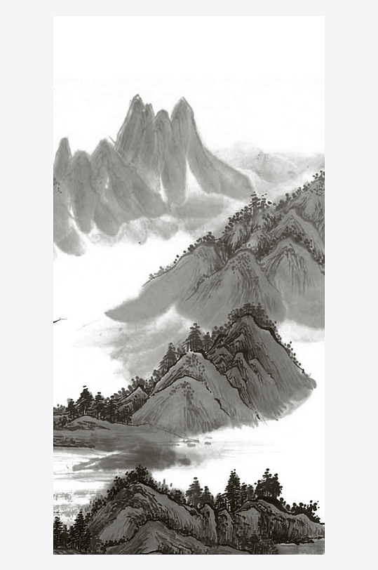 水墨中国风装饰画-众图网