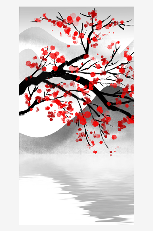 唯美中式古风装饰画挂画-众图网