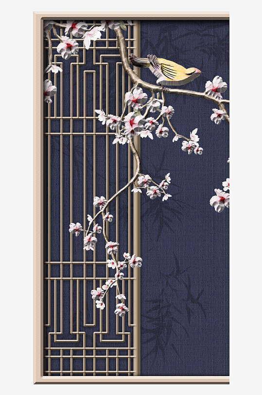 唯美中式古风装饰画挂画-众图网