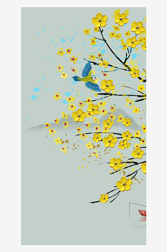 唯美中式古风装饰画挂画-众图网