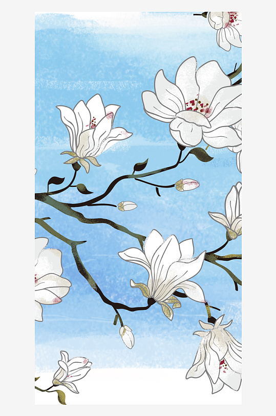 唯美中式古风装饰画挂画-众图网