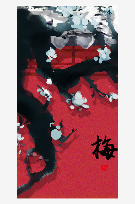 唯美中式古风装饰画-众图网