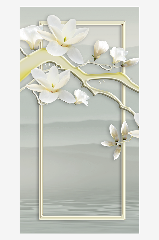 唯美中式古风装饰画-众图网