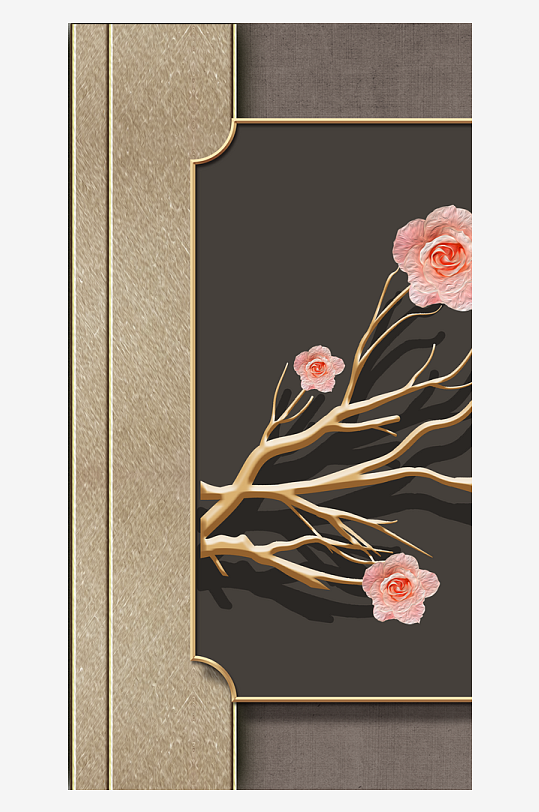 唯美中式古风装饰画素材-众图网