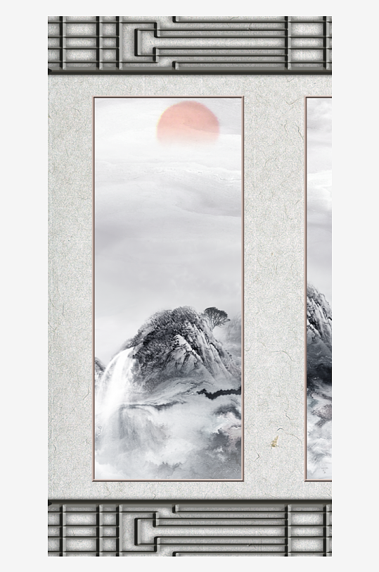 唯美中式古风装饰画素材-众图网