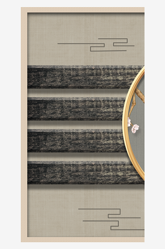 唯美中式古风挂画素材-众图网