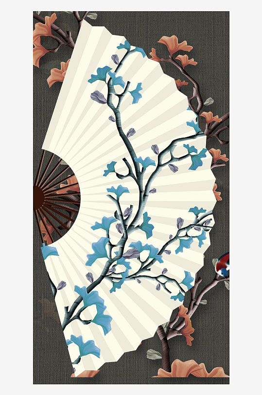 唯美中式古风挂画素材-众图网