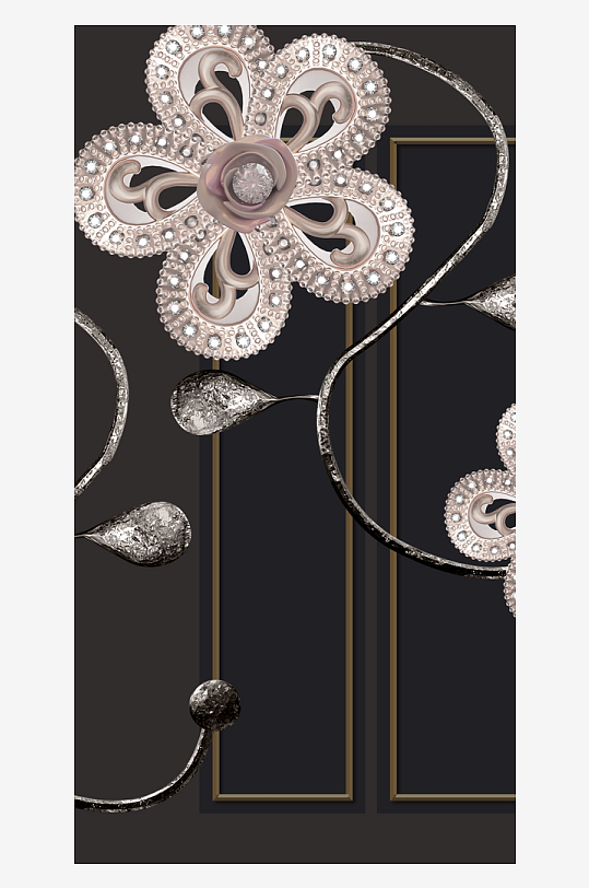 唯美中式古风挂画素材-众图网