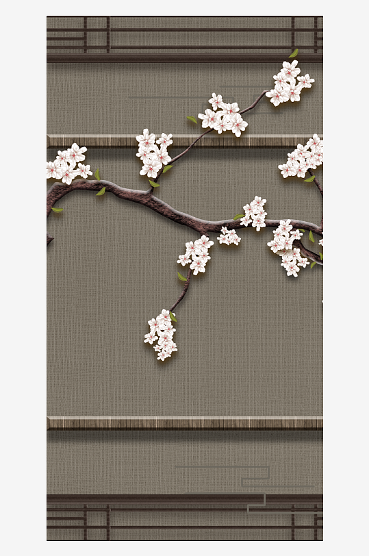 唯美中式古风挂画素材-众图网