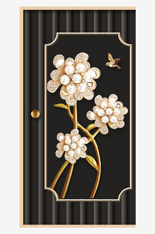 唯美中式古风挂画素材-众图网