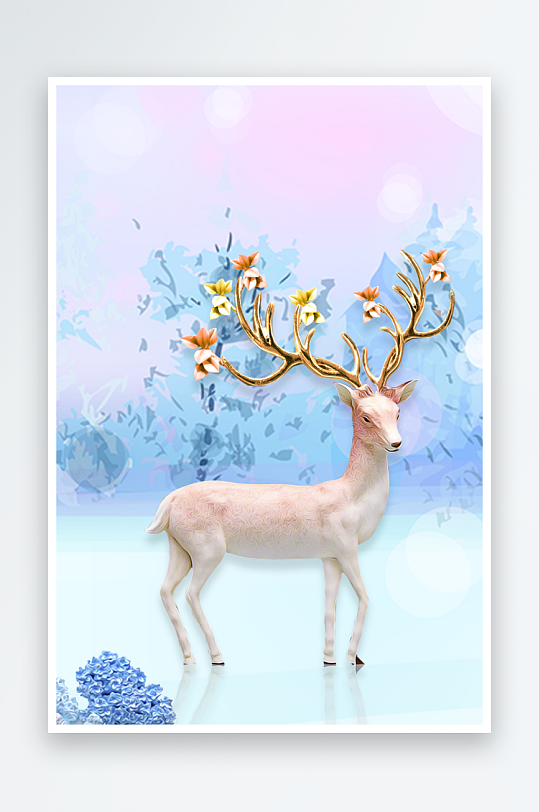 森系背景装饰画图片素材-众图网