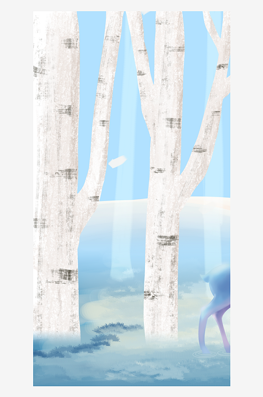 森系背景装饰画图片素材-众图网