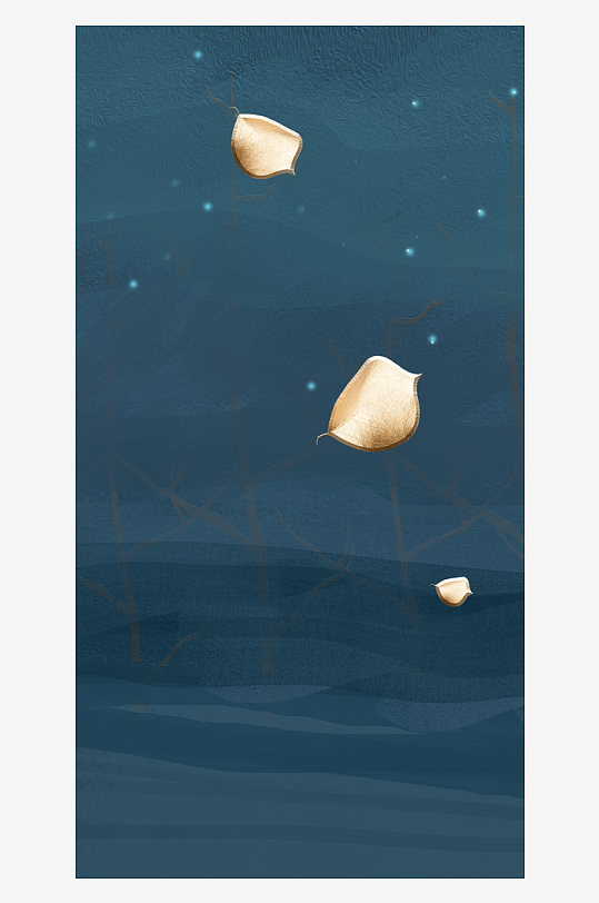 森系背景装饰画图片-众图网