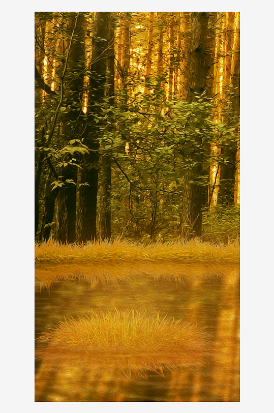 森系背景装饰画图片-众图网