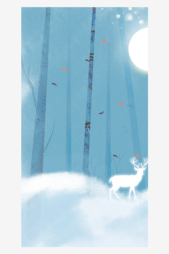 森系背景装饰画图片-众图网