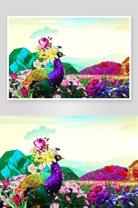 自然风景画背景装饰画-众图网