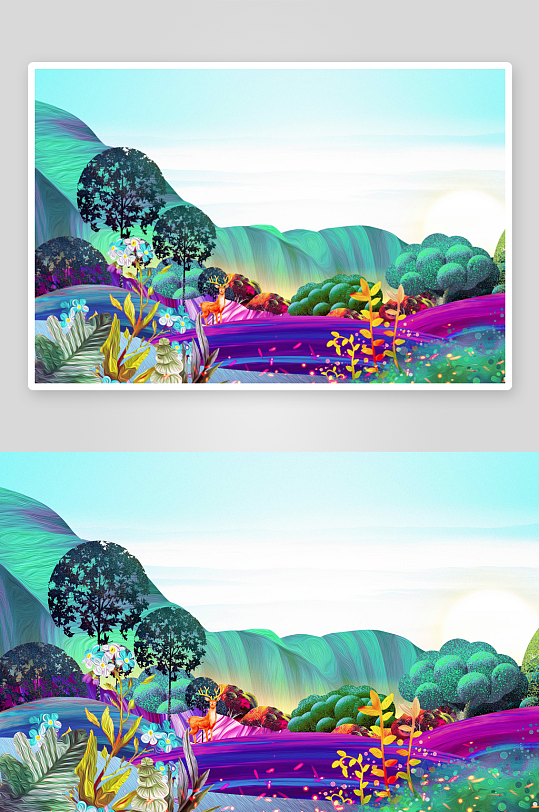 自然风景画背景装饰画-众图网
