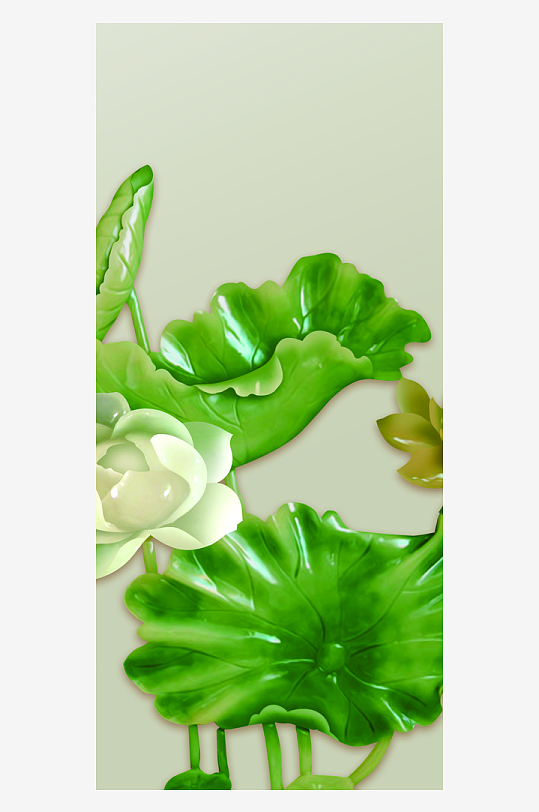 中式立体花卉装饰画图片-众图网