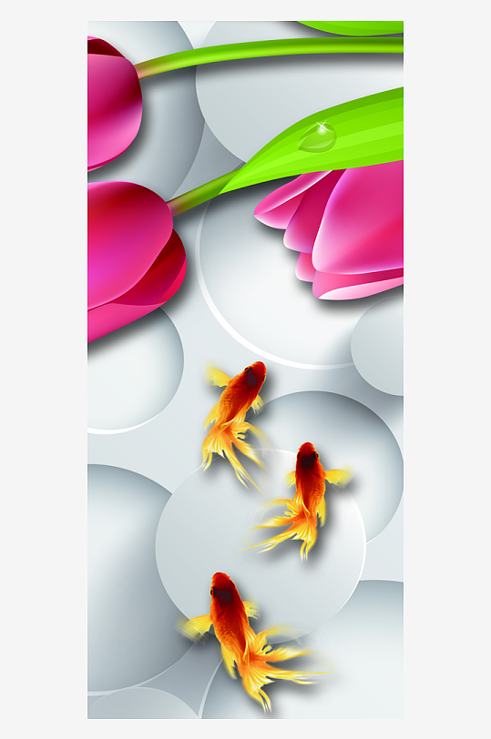 中式立体花卉装饰画图片-众图网