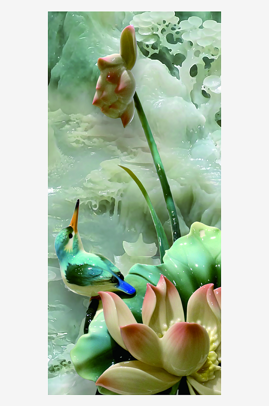 中式立体装饰画图片-众图网