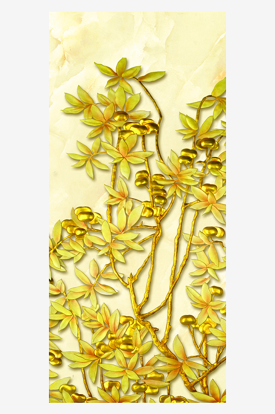 中式立体花卉装饰画图片-众图网