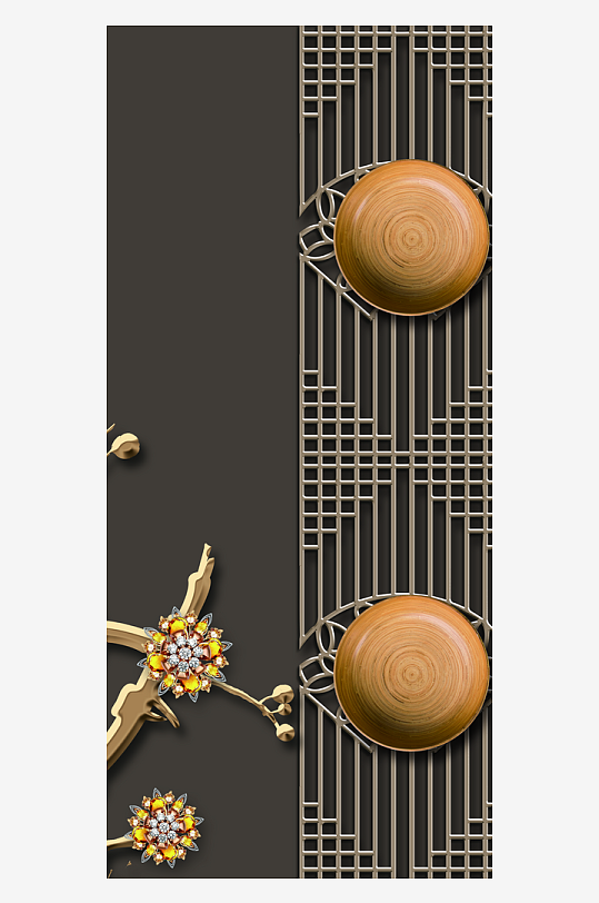 唯美古风中式装饰画挂画-众图网