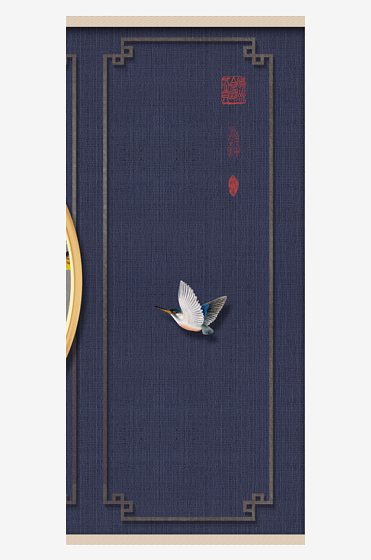 唯美古风中式装饰画挂画-众图网