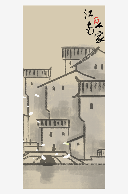唯美古风中式装饰画挂画-众图网