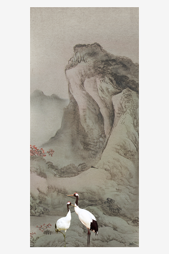 唯美古风中式装饰画挂画-众图网