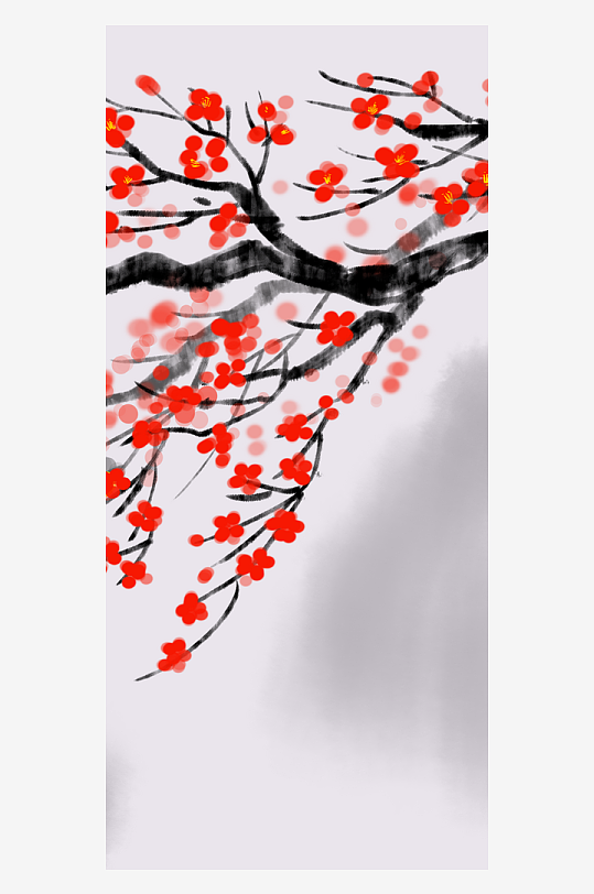 唯美古风中式花卉装饰画-众图网