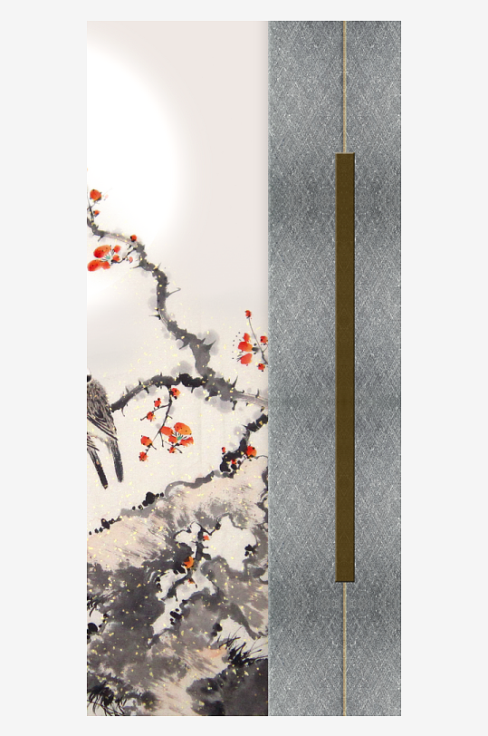 唯美古风中式花卉装饰画-众图网