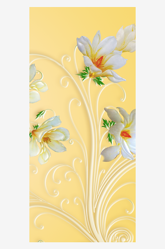 唯美古风中式花卉装饰画素材-众图网