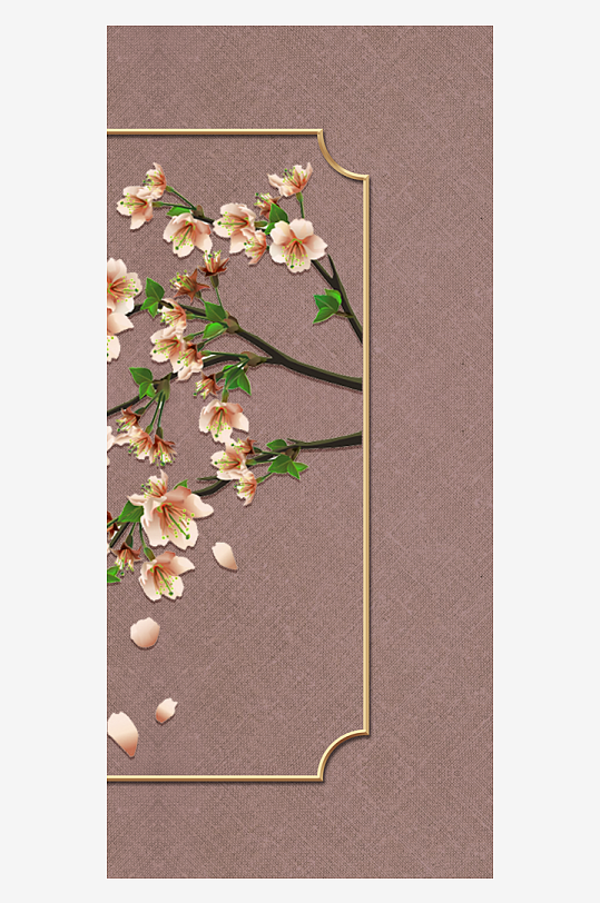 唯美古风中式花卉装饰画素材-众图网