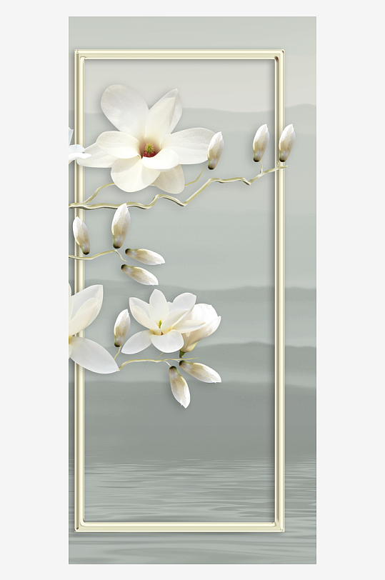 唯美古风中式装饰画挂画-众图网