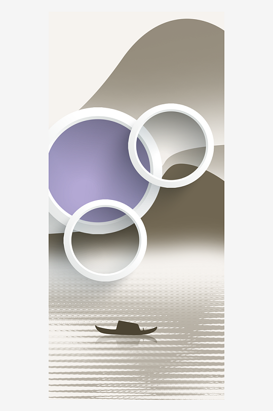 唯美古风中式装饰画挂画-众图网