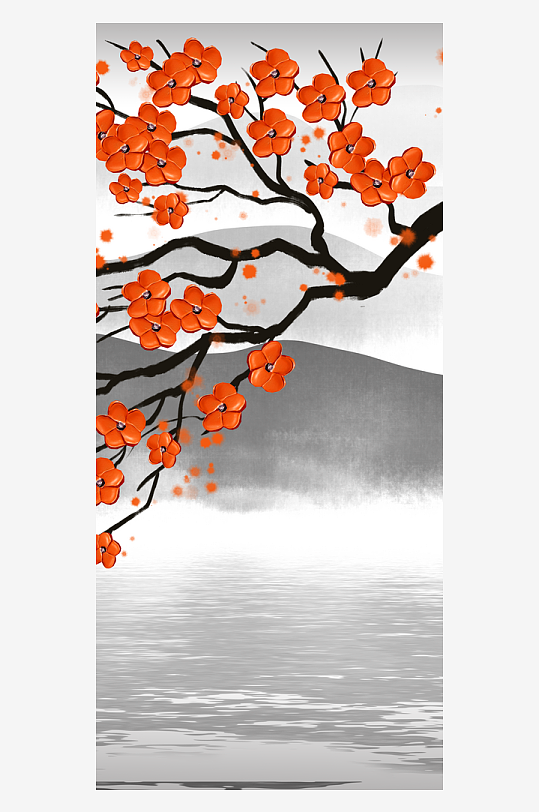 唯美古风中式装饰画挂画-众图网