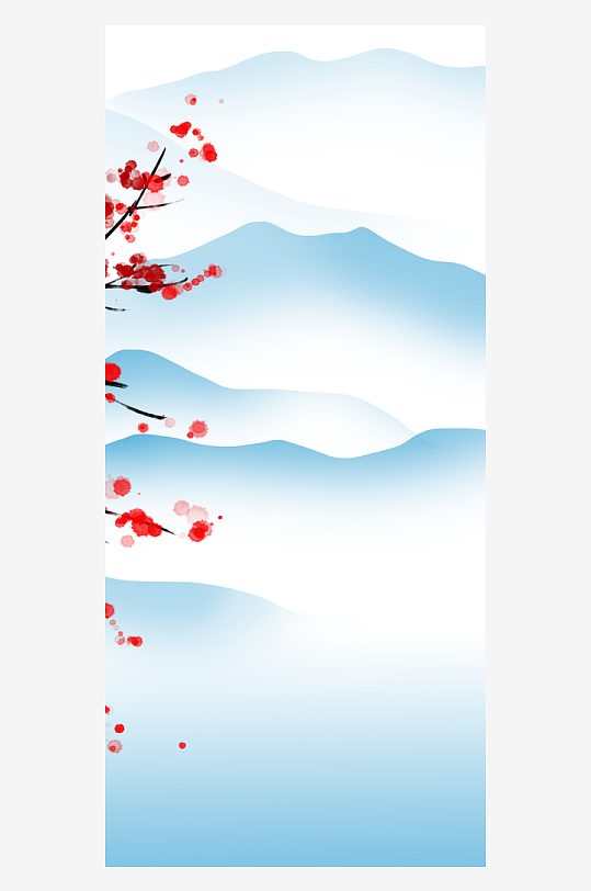 唯美古风花卉中式装饰画挂画-众图网