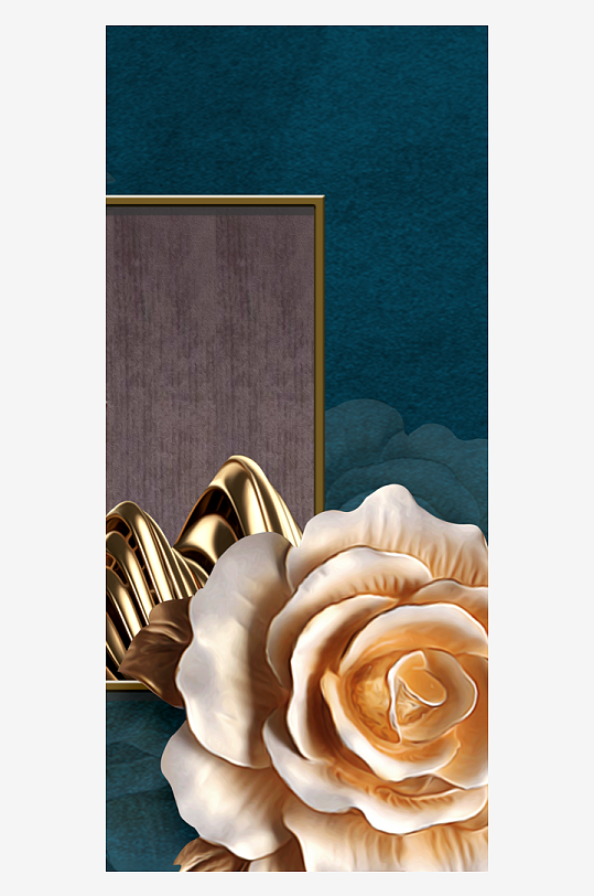 唯美古风花卉中式装饰画-众图网