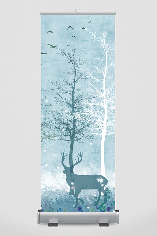 森系背景装饰画图片-众图网