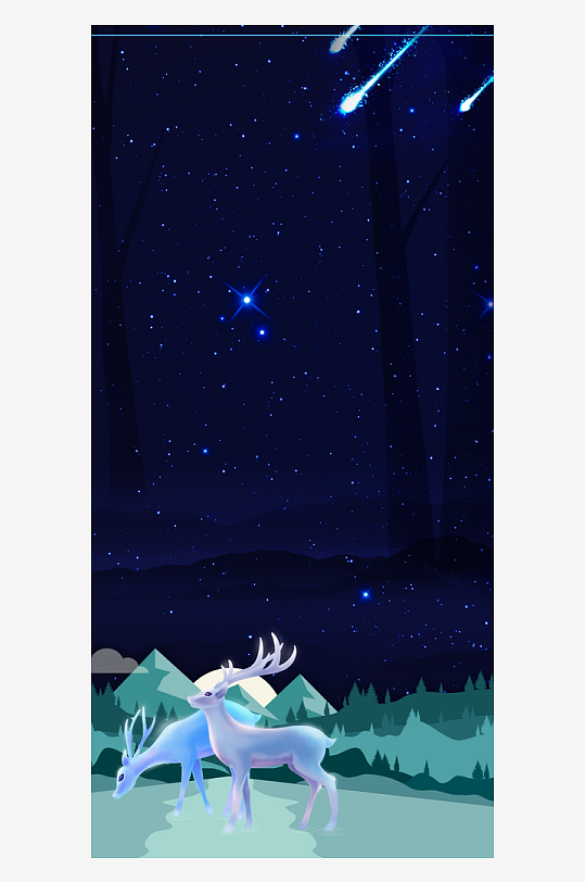 森系背景装饰画图片-众图网