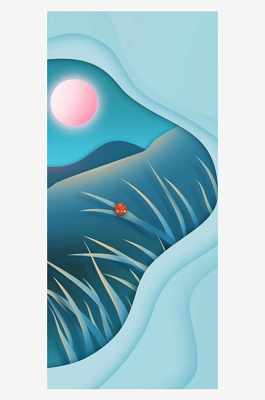 森系背景装饰画图片素材-众图网